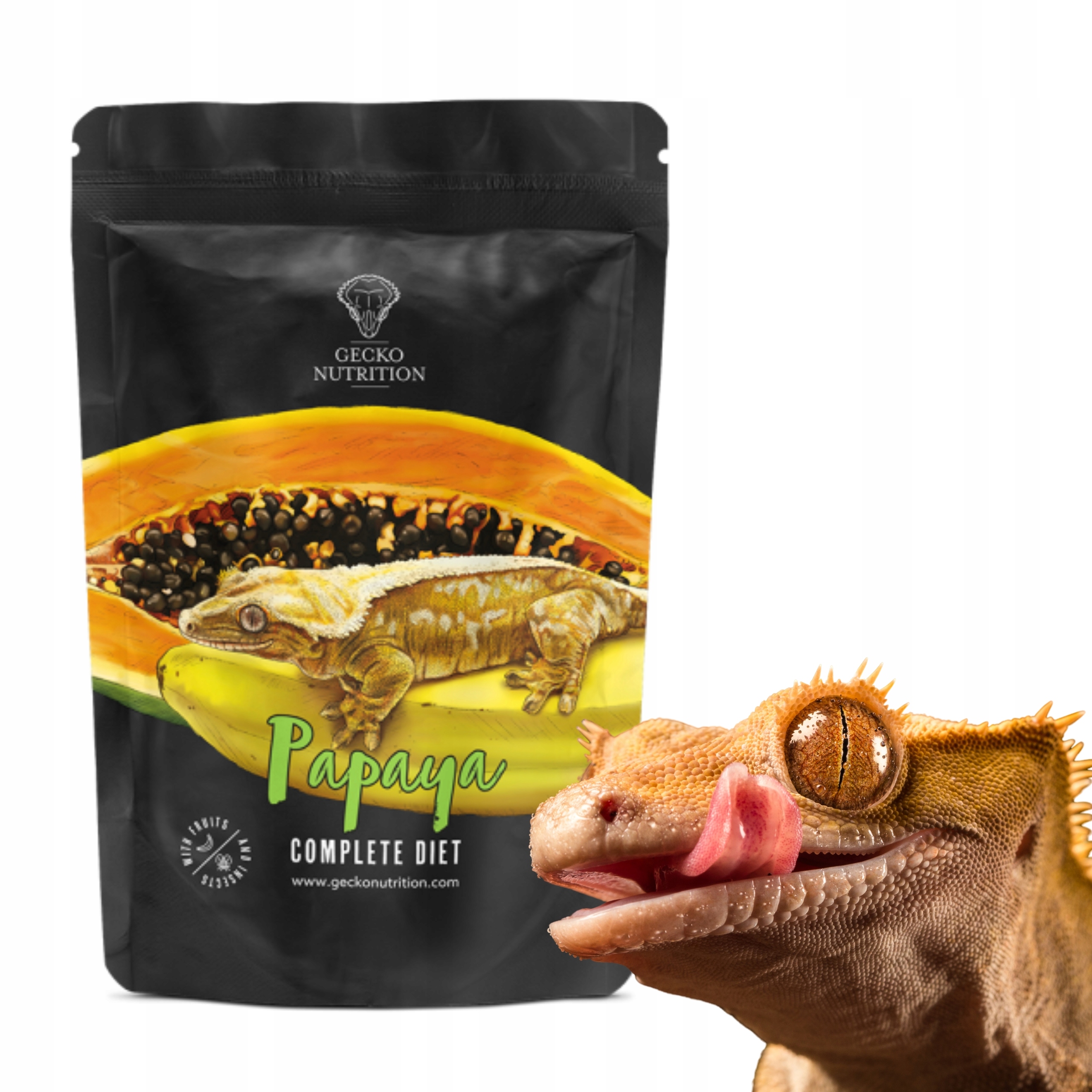 Levně Gecko Nutrition Banán Papaja krmivo: gekon otřesený, felsuma 100 g