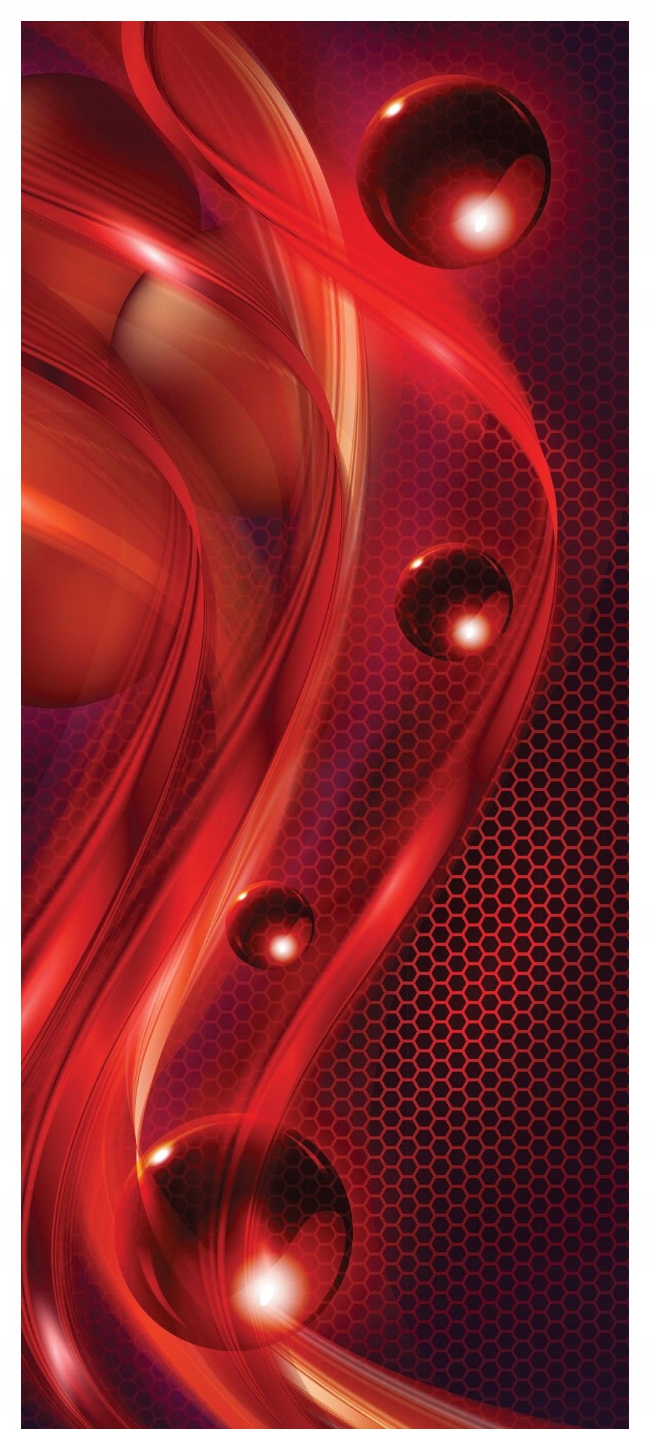 Samolepka Fototapeta Abstrakce sféry linie bordó červená lesk 91x211