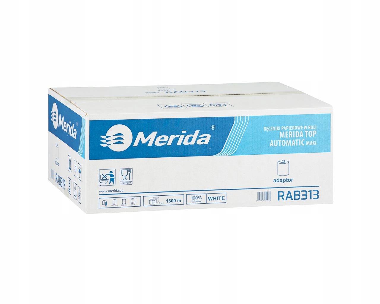 Levně Merida Top Automatic Maxi Papírové Ručníky V Roli Bílé 300 M Pr. 19 CM
