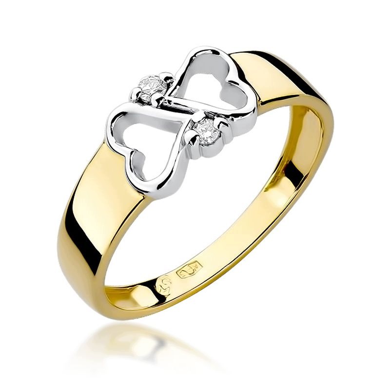Prstýnek s briliantem 0,04 ct pr.585