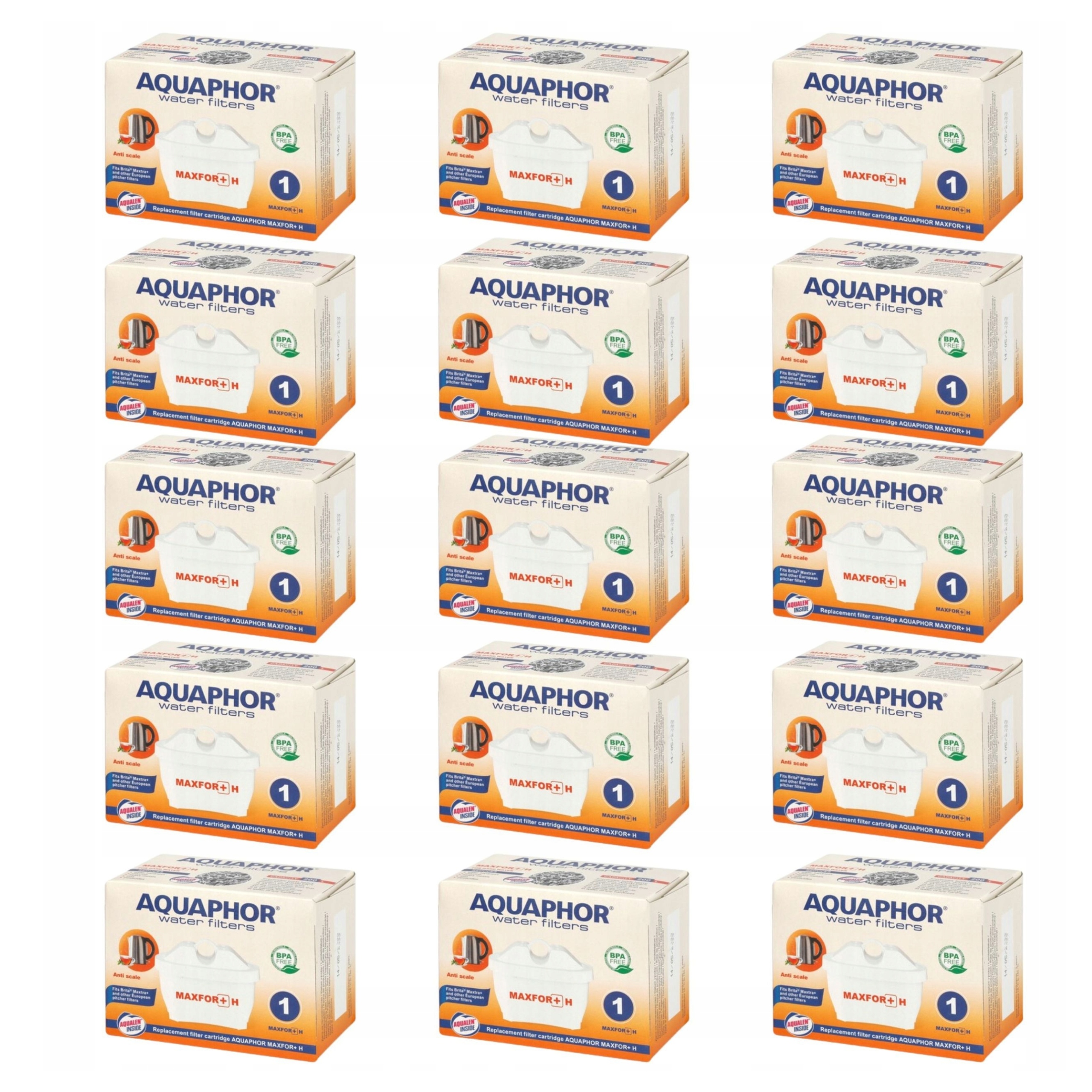 Filtr na tvrdou vodu Aquaphor Maxfor+ H náhradní náplň do džbánu 15 ks