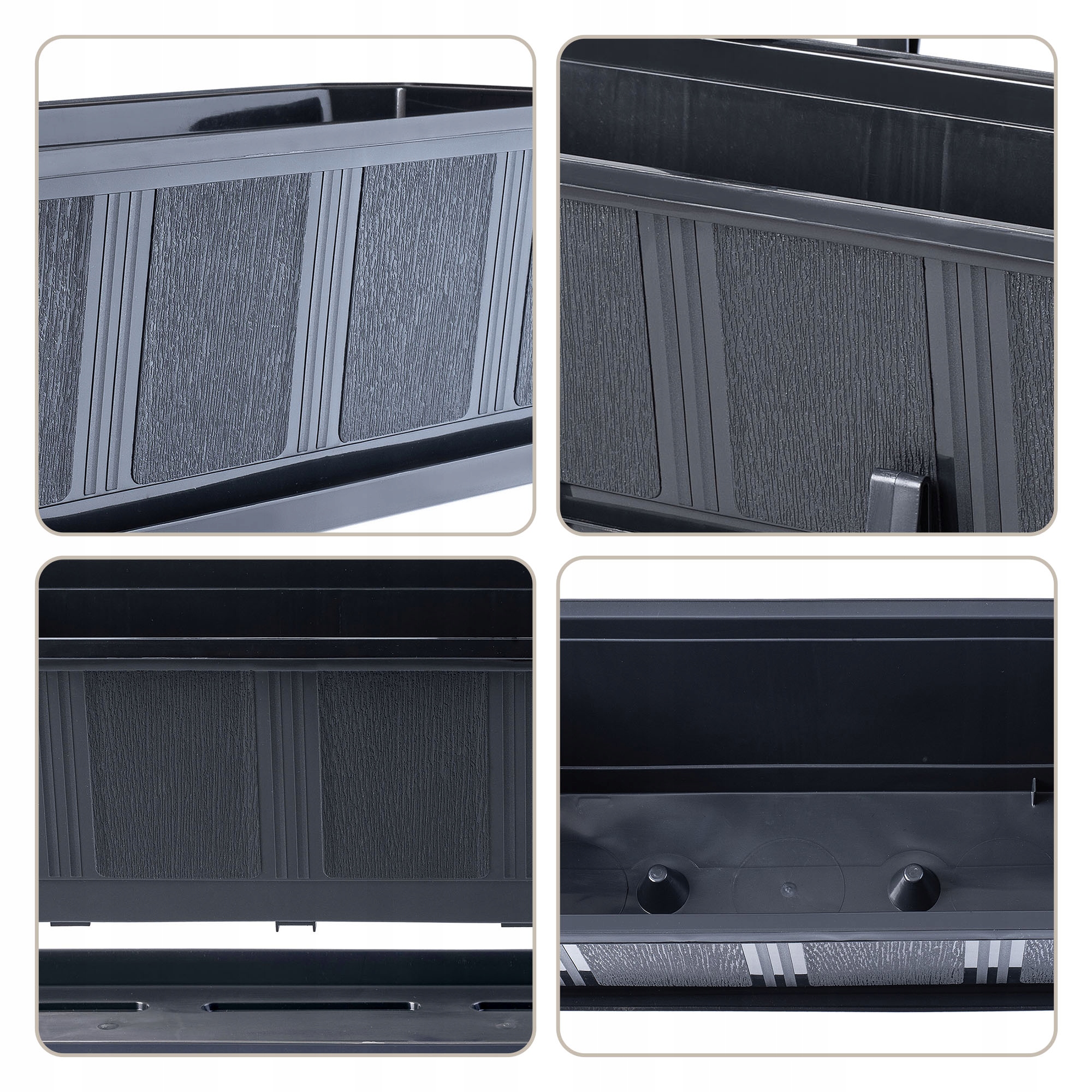 4x SKRZYNKA BALKONOWA 80cm UCHWYTY GRAFITOWA Marka Kadax