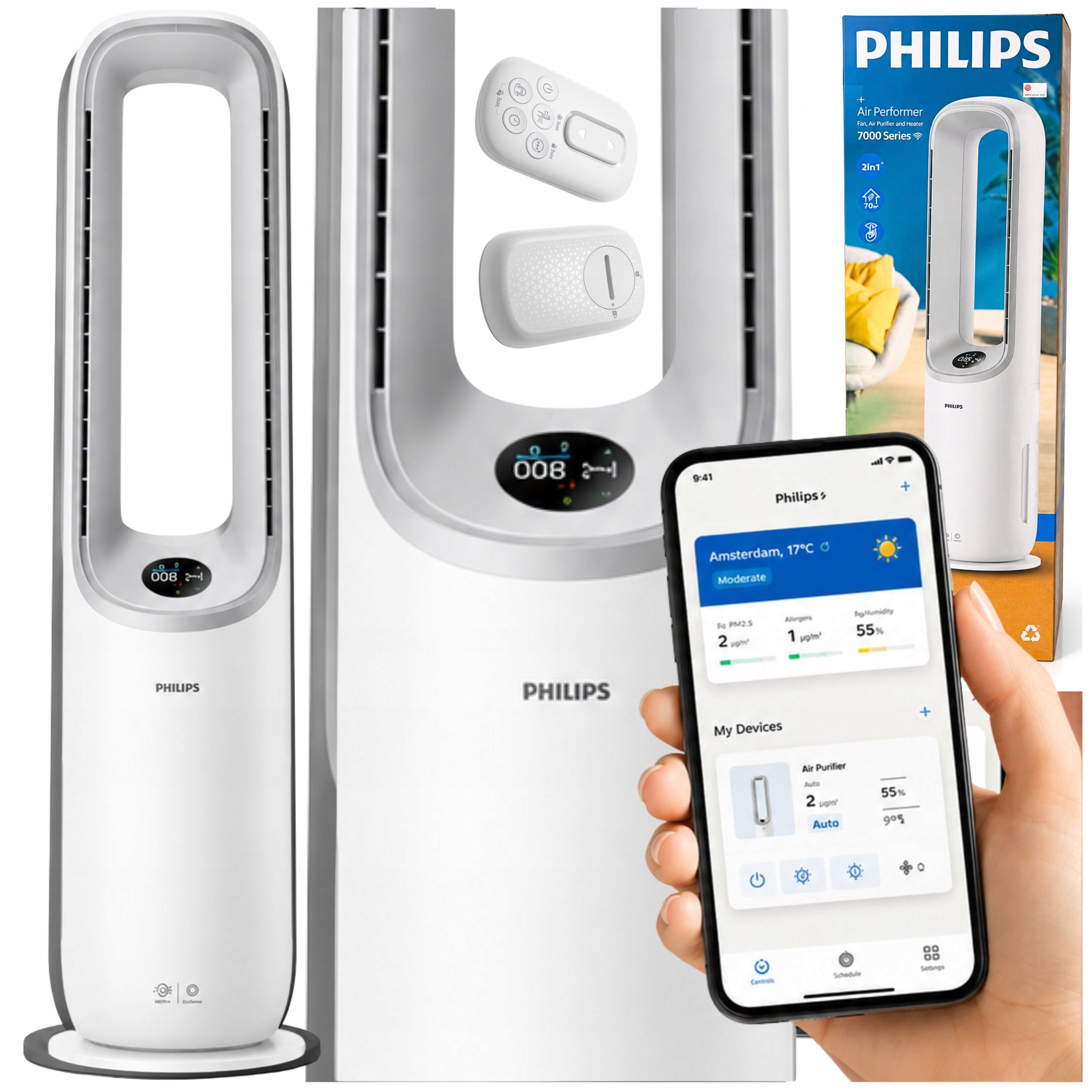 Philips Čistička vzduchu 2v1 Ventilátor AMF765/10 Hepa aplikace