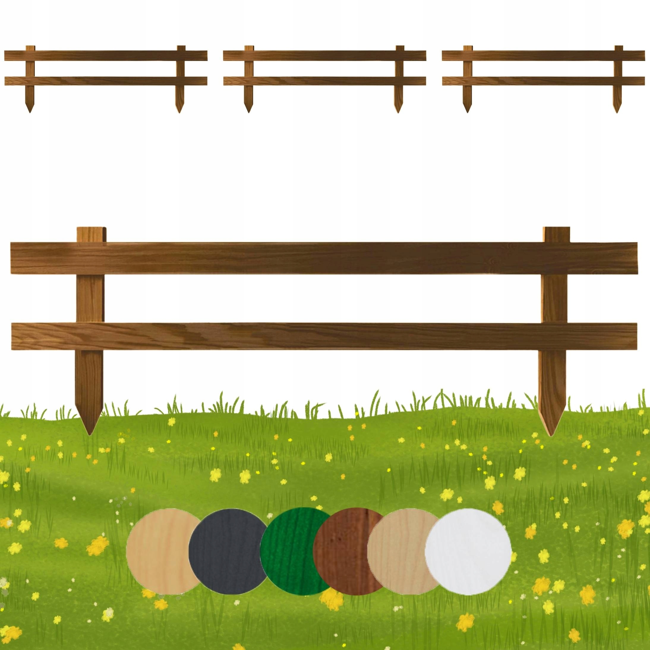 Zahradní plot dřevěný obrubník palisáda 100 x 30 cm Hnědý 4 ks