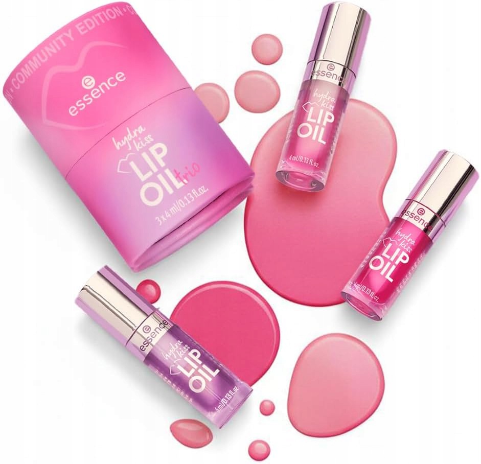 Essence Lip Oil 3 kusy Hydra Kiss nelepivý set 01