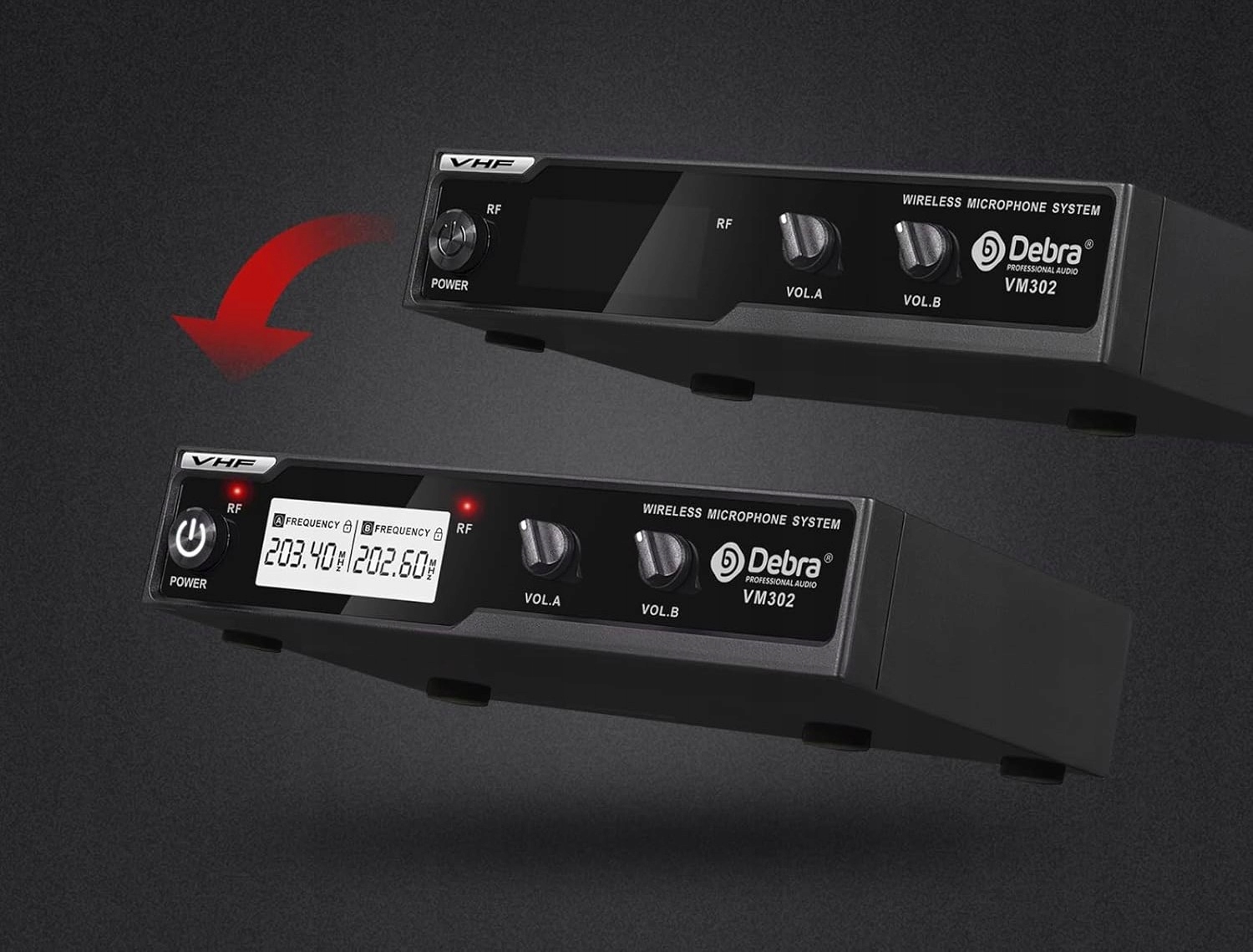 Debra Audio VM302 VHF bezprzewodowy system mikrofonowy z 2 mikrofonami Marka Debra