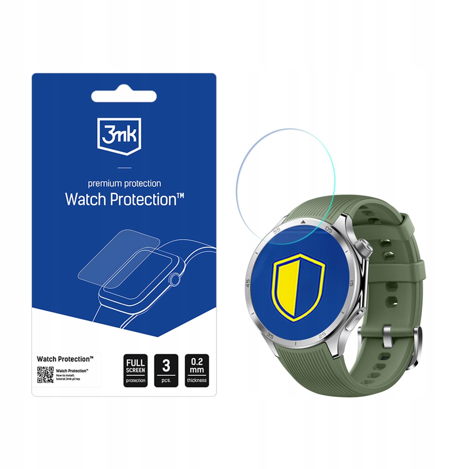 3 szt. Szkło hybrydowe do OnePlus Watch 3 47mm 3mk Watch Protection