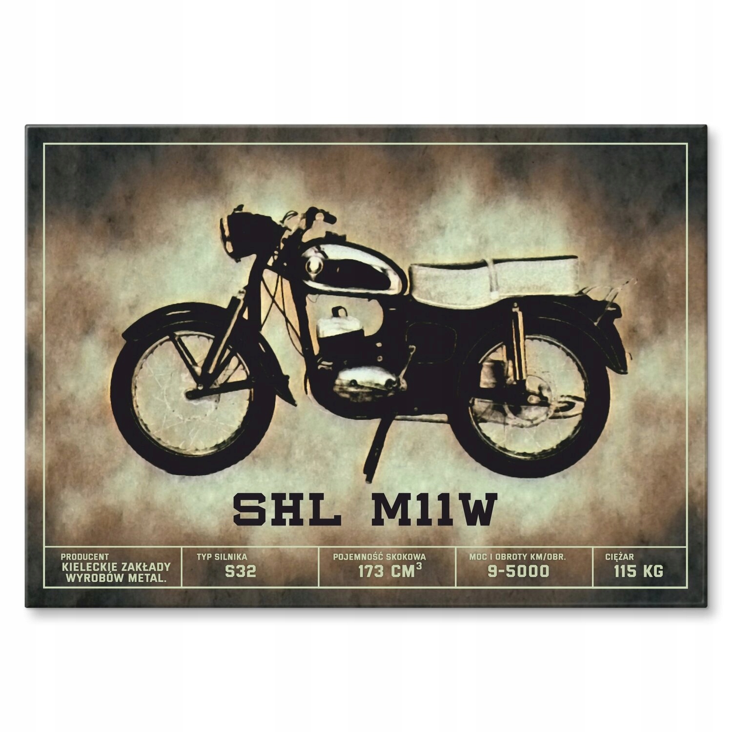 Kovový plakát Shl M11W klasik Šidítko Plech 30 x 42 cm Dárek