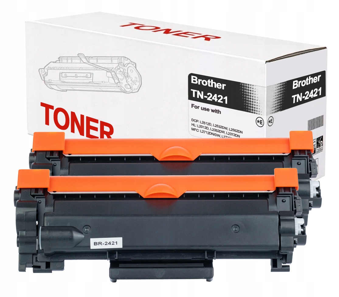2X TONER TN-2421 XL DO BROTHER MFC-L2712DN MFC-L2712DW L2732DW NOWY CHIP
