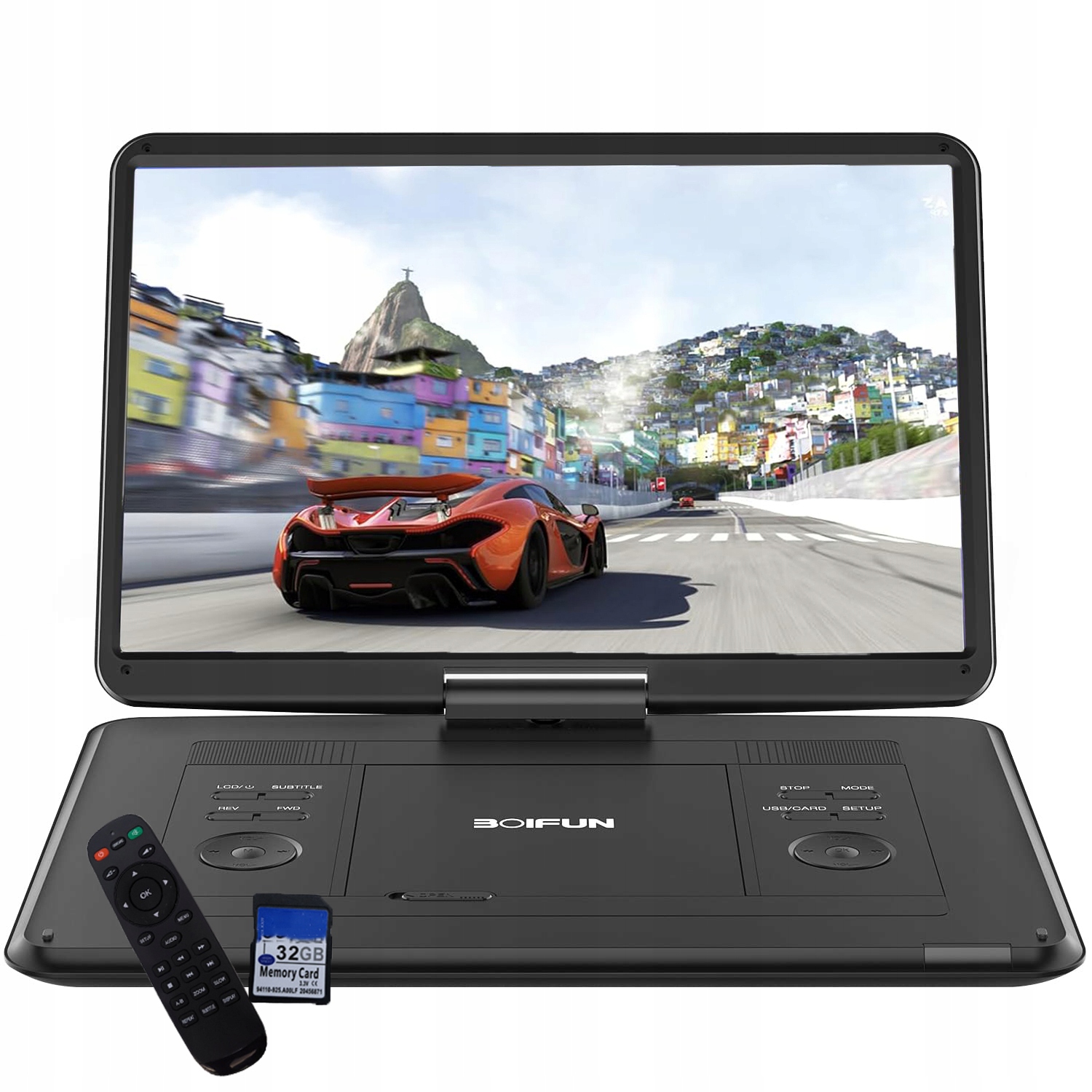 Přenosný Přehrávač DVD 15.6" Automobilový Přehrávač DVD Paměťová Karta 32G