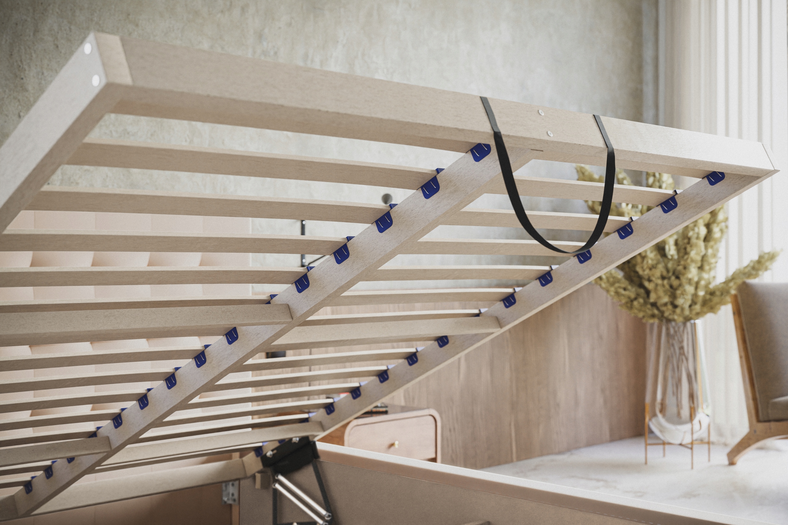 Łóżko tapicerowane LUX 2 90x200 Stelaż + pojemnik Rozmiar 90x200