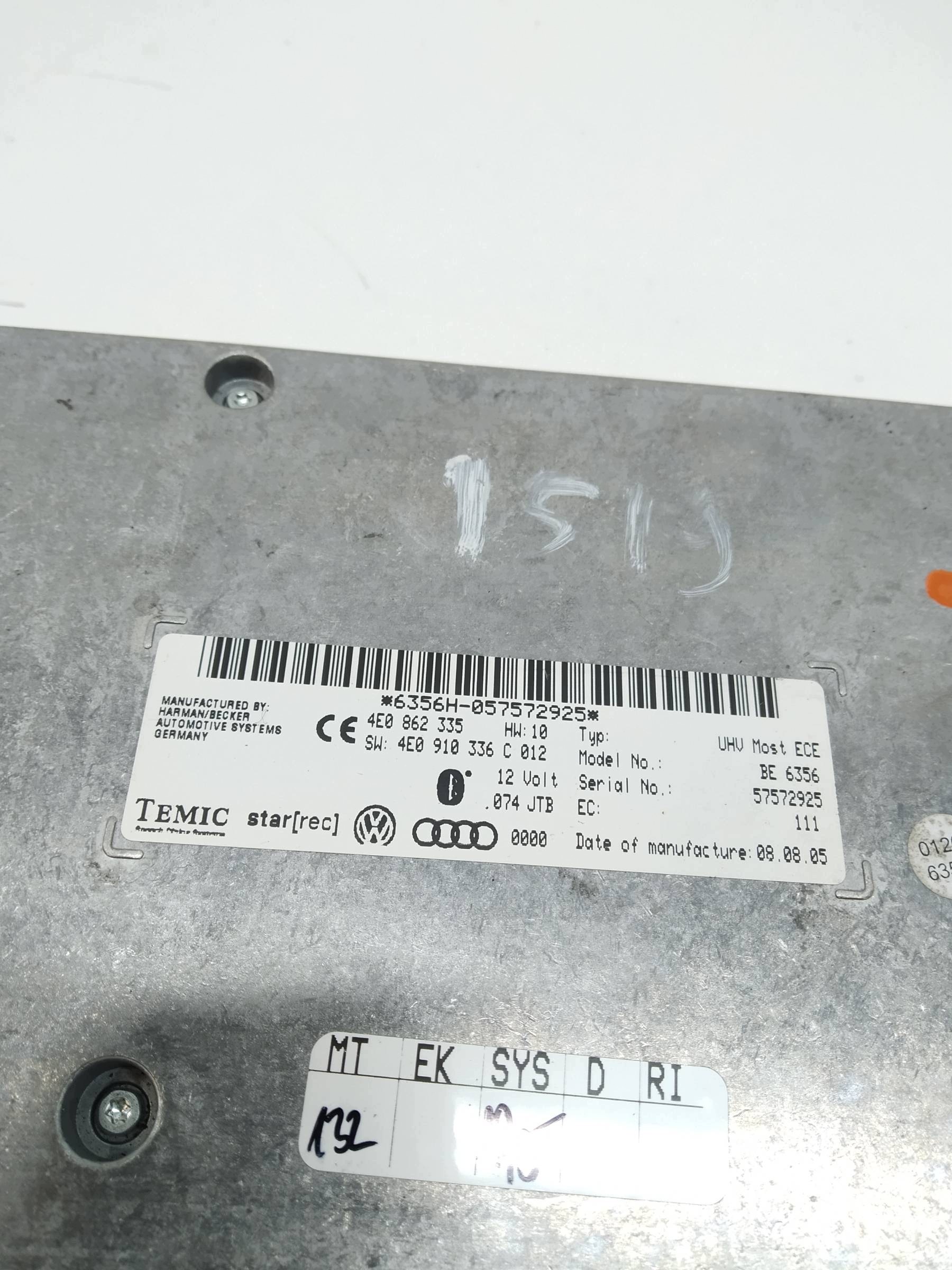 module BLUETOOTH 4E0862335 Audi A8 II (2002-2010) D3