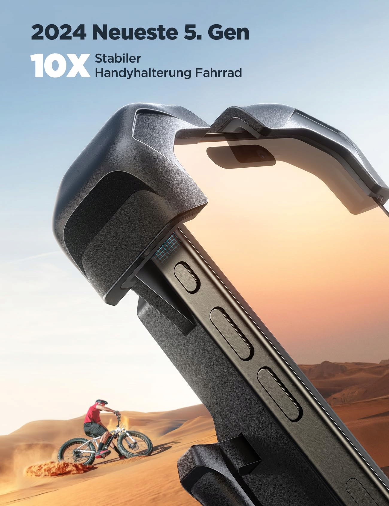 JOYROOM Universal Bike/Motorcycle Phone Mount for iPhone Samsung — miniatura 3