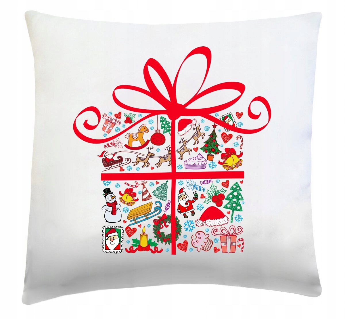 Poduszka świąteczna 40x40 wz. Prezent 2