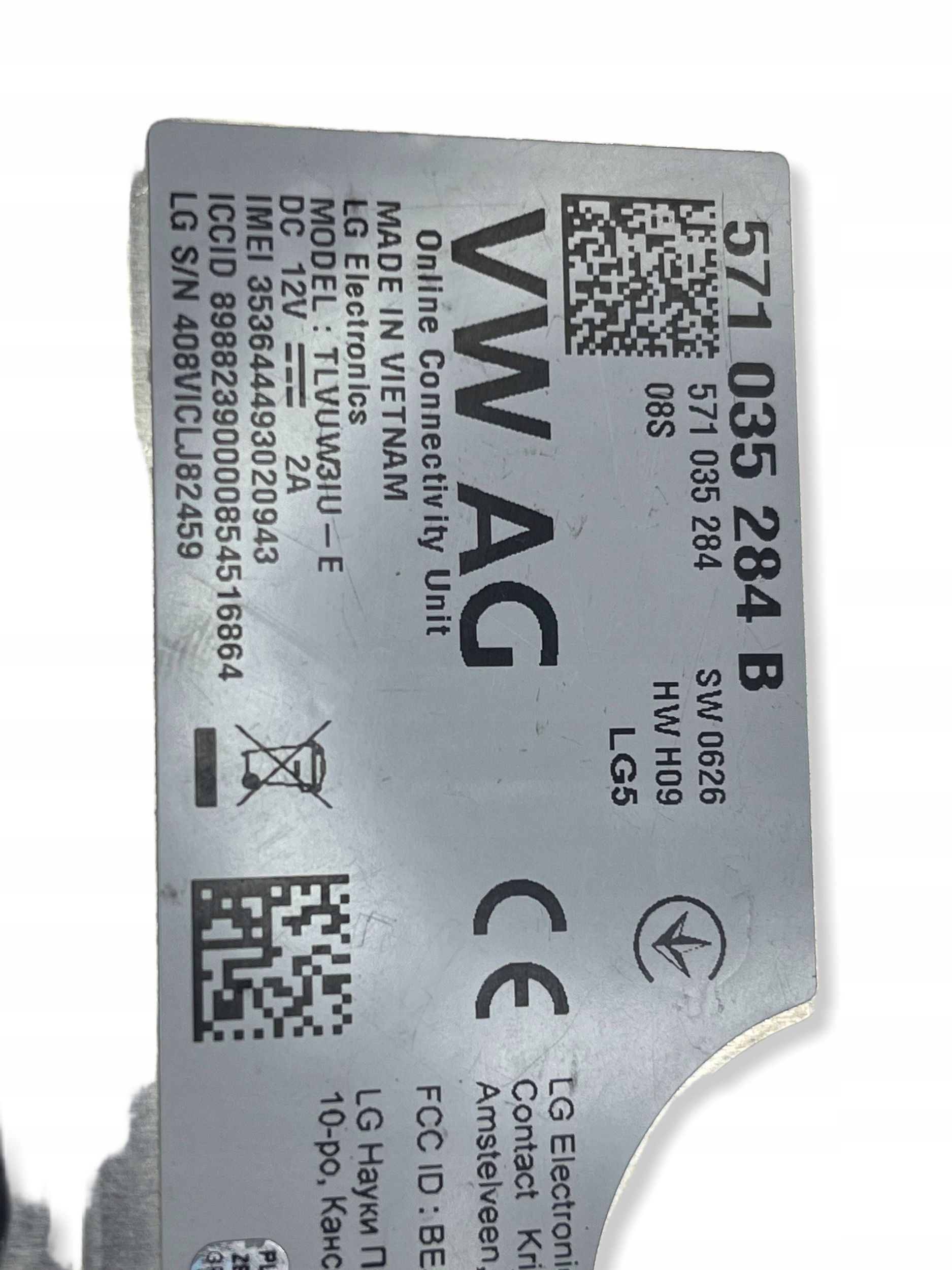 VW TAYRON module control unit ONLINE 571035284B !J