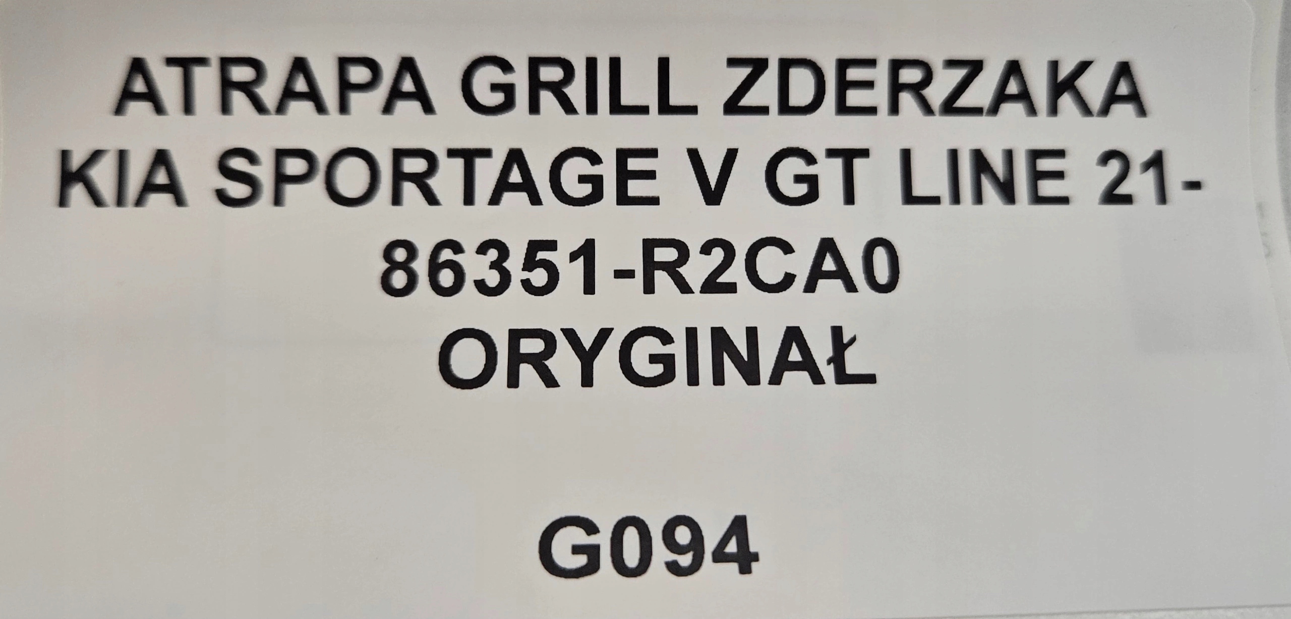 GRIGLIA Paraurti KIA SPORTAGE V GT LINE 21