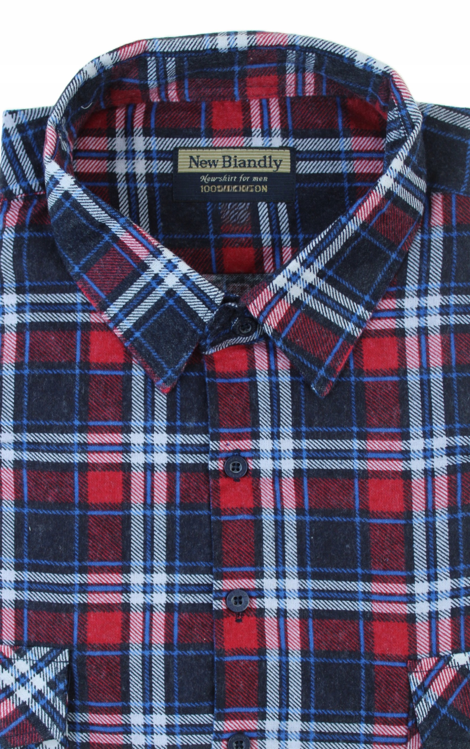 Duża Koszula Flanelowa Męska W Kratę Dwie Kieszenie Flanela 8XL F164