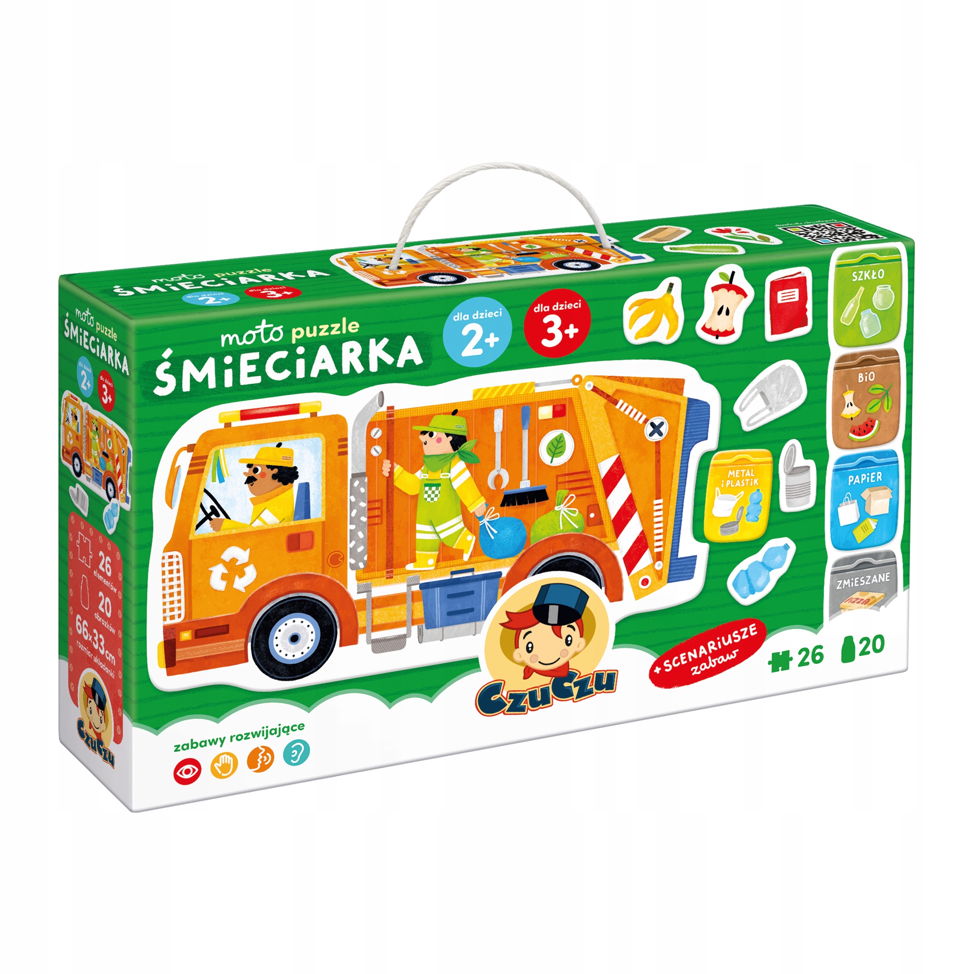 CzuCzu Moto puzzle Śmieciarka 94010