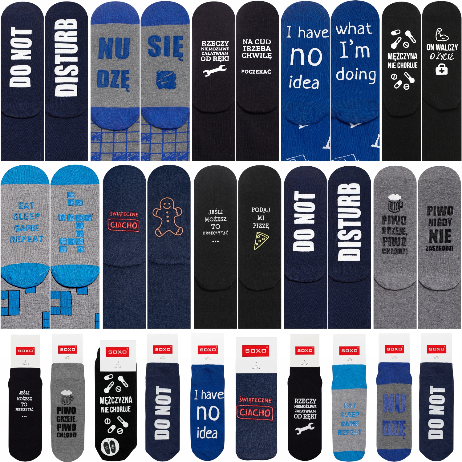 

Śmieszne Skarpetki Męskie Soxo Dla Niego