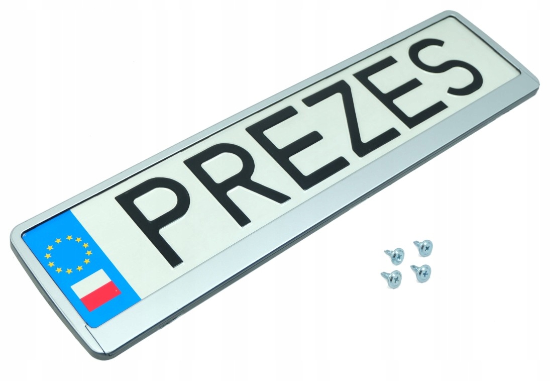 

Satynowa srebrna ramka tablicy rejestracyjnej Ue