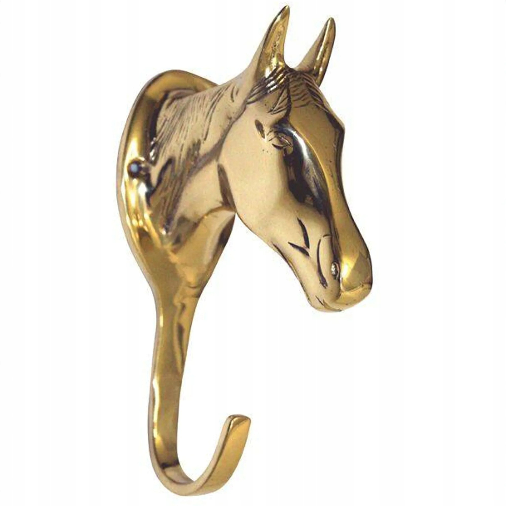 Wieszak na ogłowie Hkm Horsehead głowa konia z mosiądzu