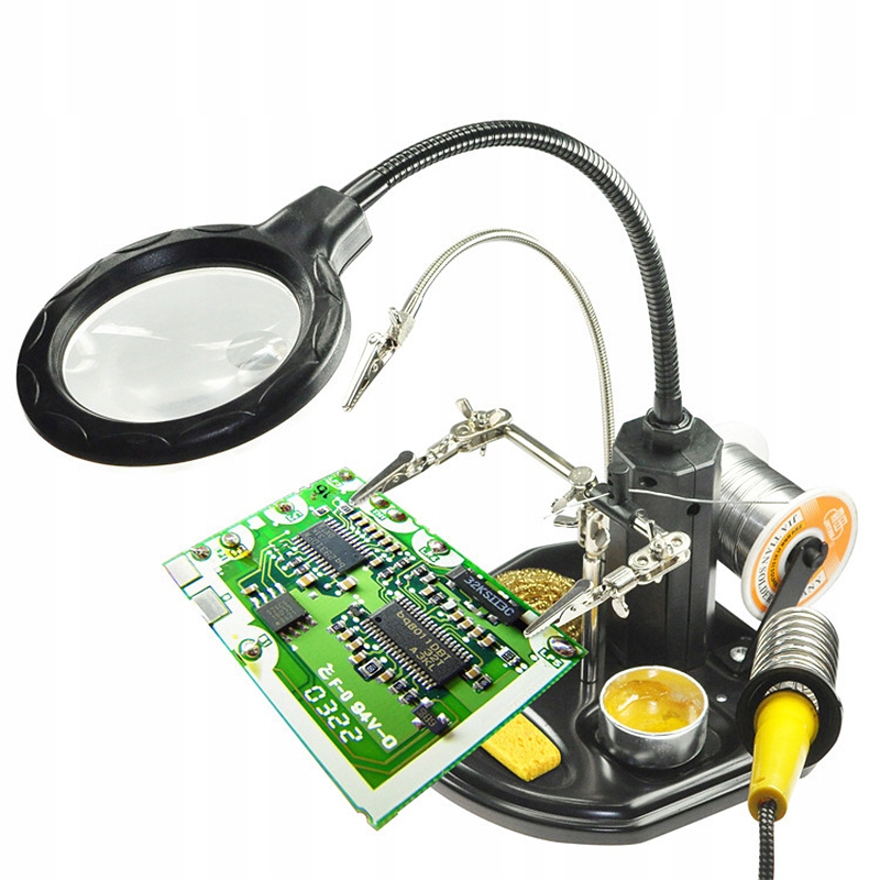 

Trzecia Ręka Uchwyt Do Lutownicy Lupa Led TE-802v2
