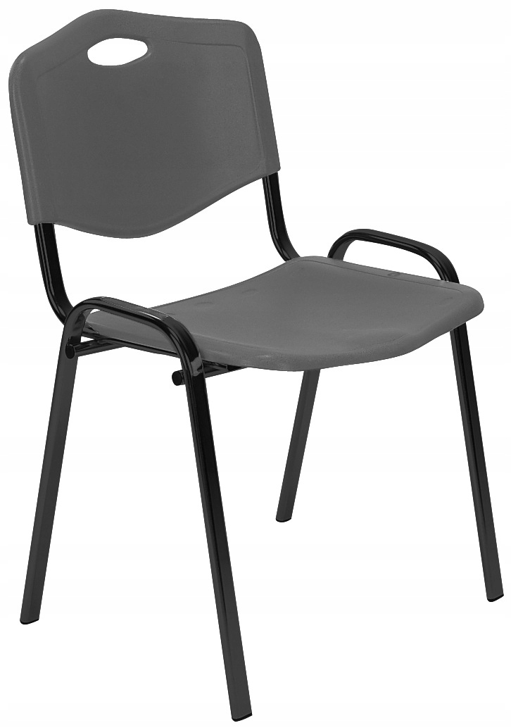 KRZESŁO DO POCZEKALNI ISO PLASTIC BL GRAFITOWE NS