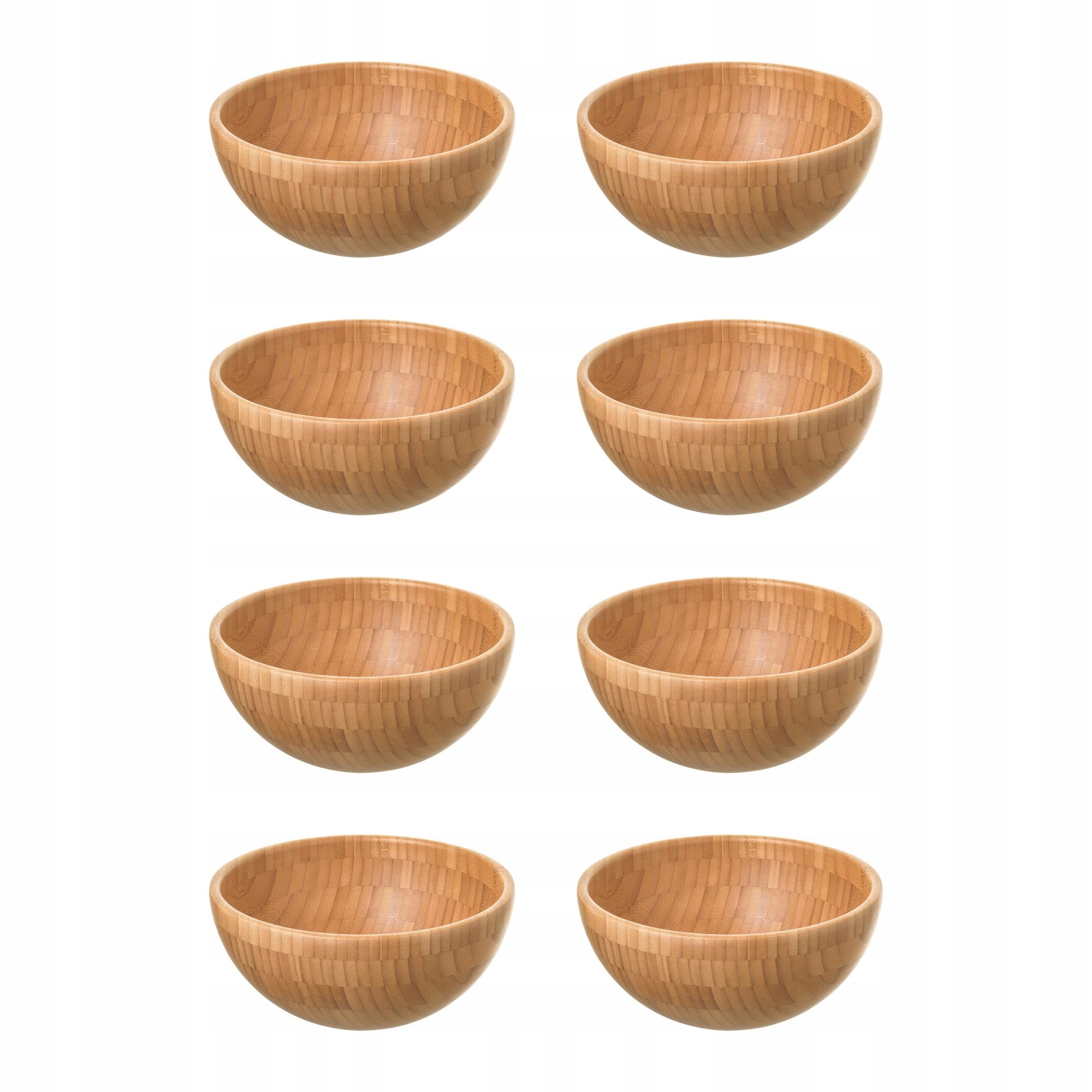 8 szt. Miska bambusowa 20 cm Blanda Matt i funkcjonalna