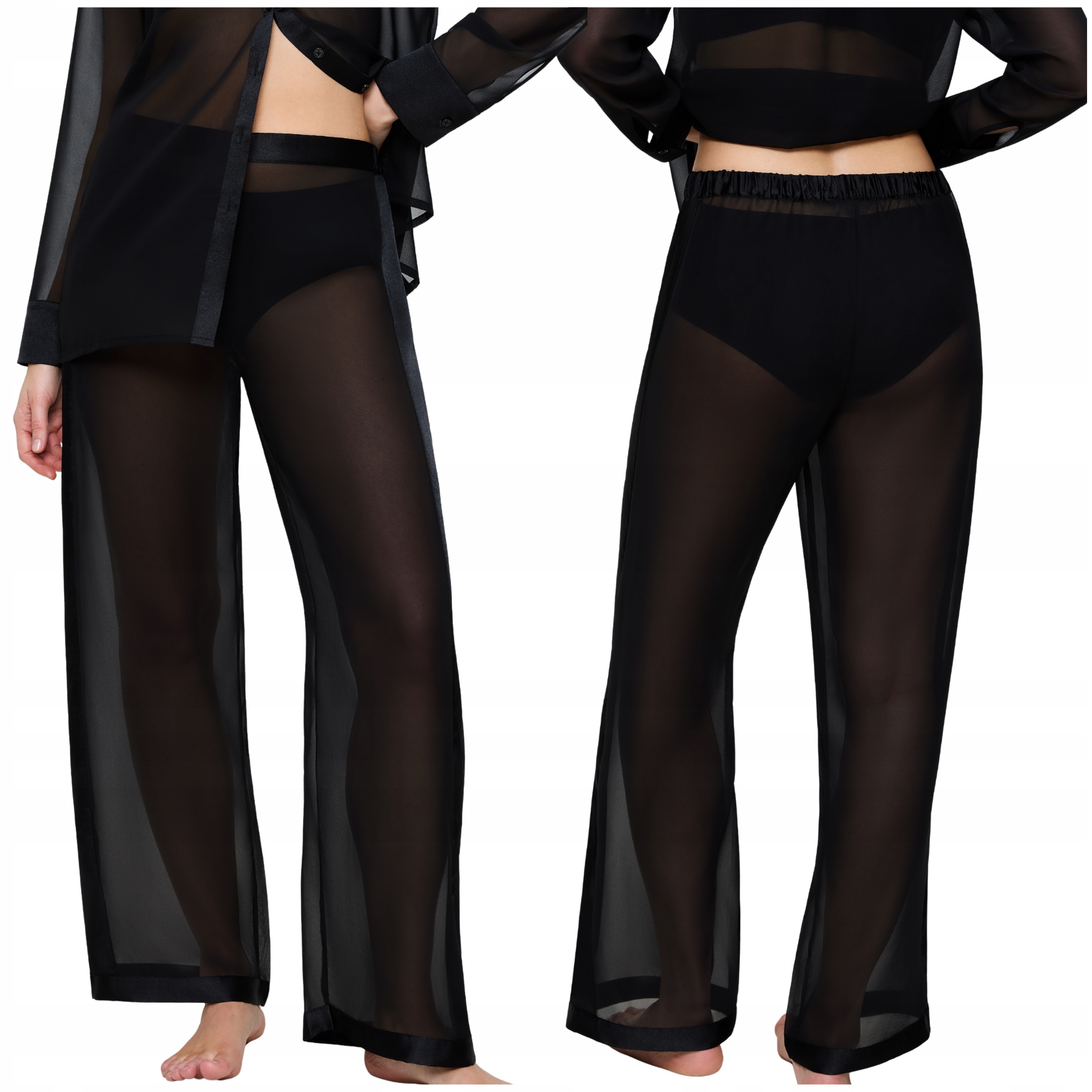 Široké šifonové kalhoty průhledné Triumph A Weekend To Remember 40