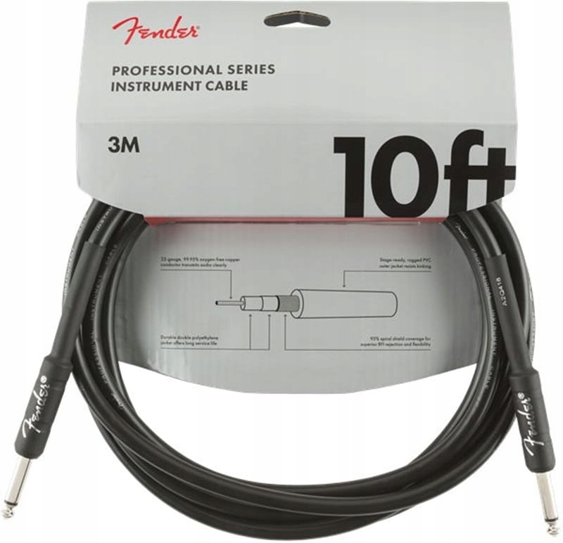 

Fender Professional 10 Blk kabel instrument. 3m