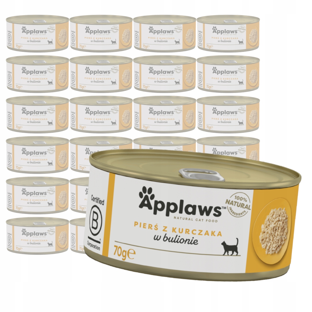 Levně Applaws Cat Mokré Krmivo Pro Kočky 24x70 g Kuřecí prsa v vývaru