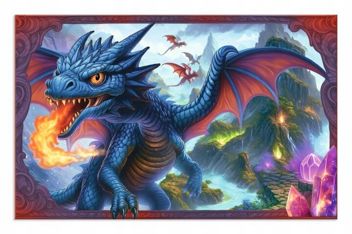 Podkładka na biurko, Smok