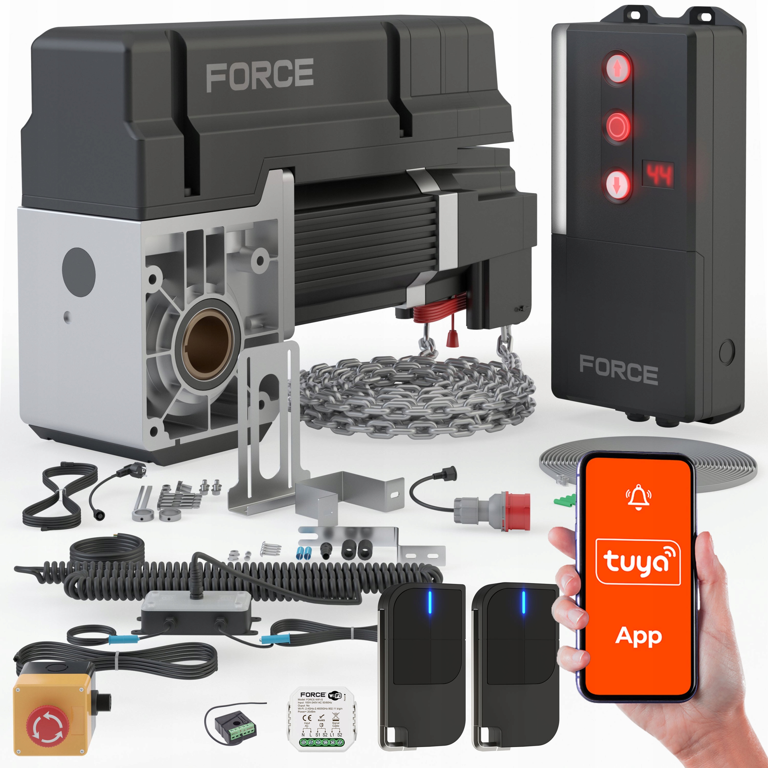 Force Tormax B50 Pohon Pre Priemyselnú Garážovú Bránu Do 24 m 2x Pilot Wifi