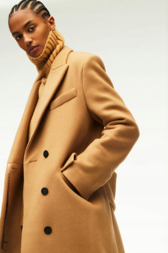 ZARA PŁASZCZ O MĘSKIM KROJU LIMITED EDITION XS Rodzaj klasyczny