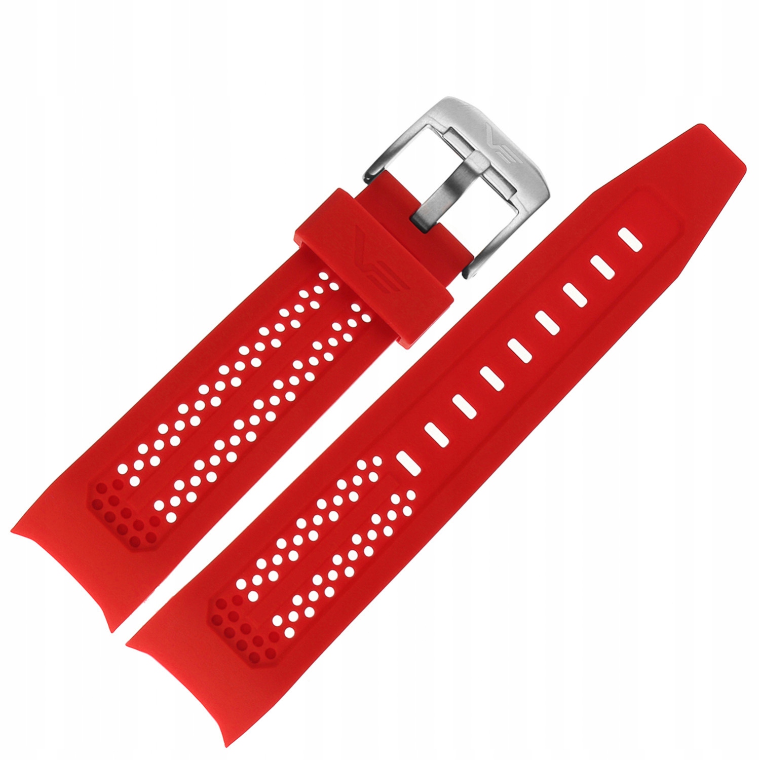 Pásek Atomic Age Silikon (A696) červený ocelový