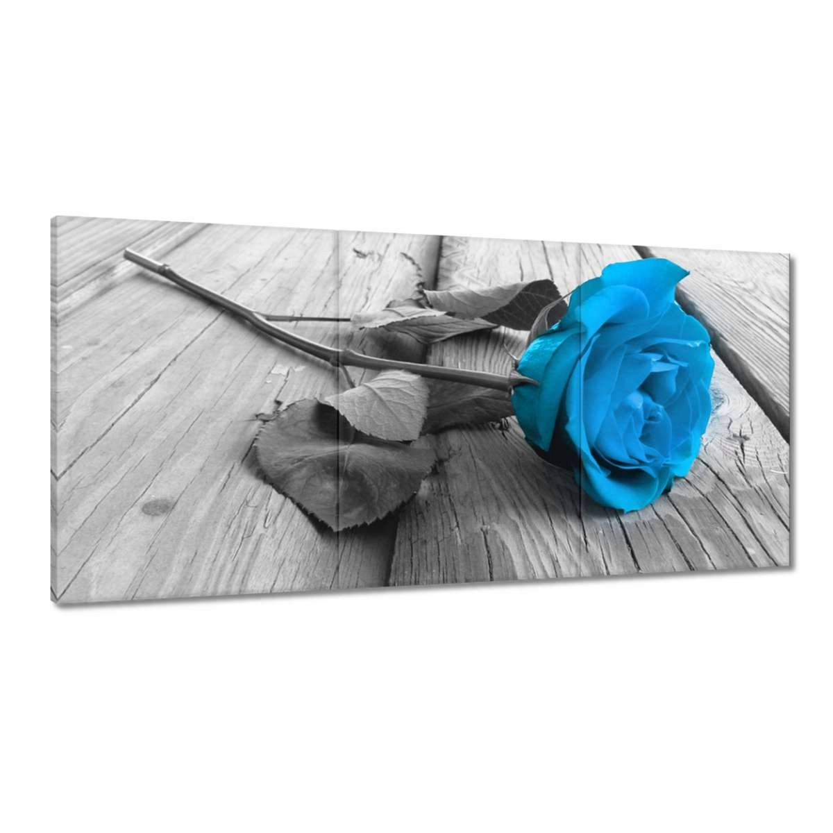 Obrazy 180x90 Modrá ruža na doskách