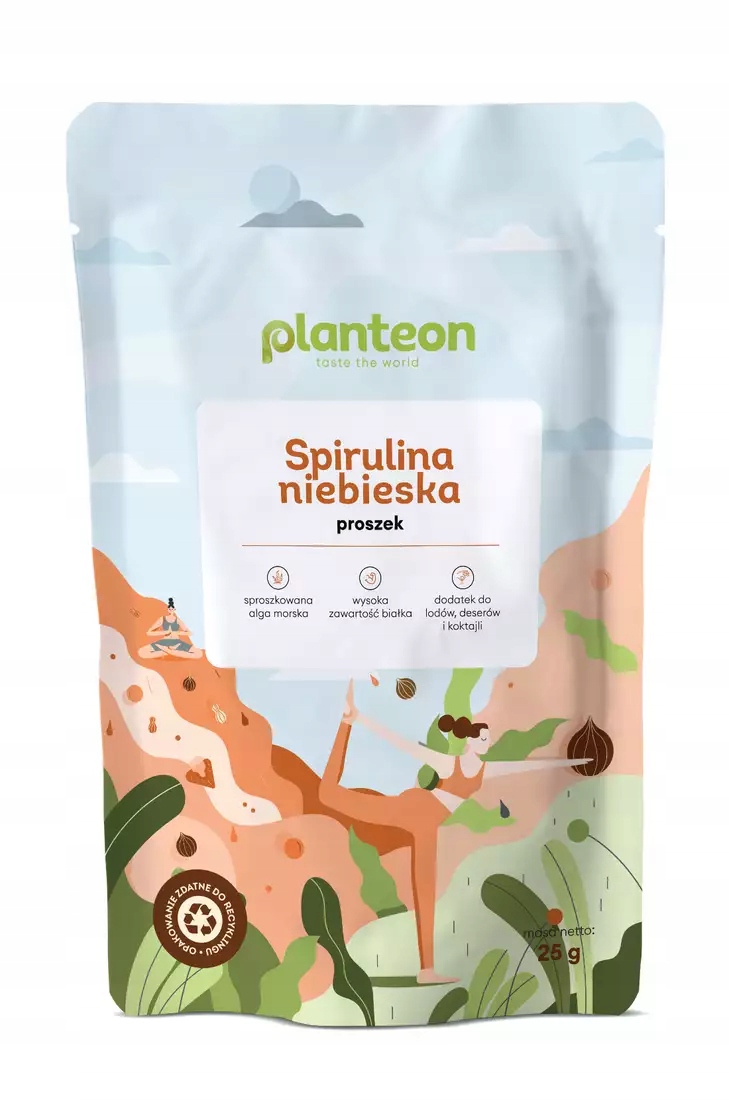 Spirulina modrý prášek 25 g Algi barva modrá mletá spirulina