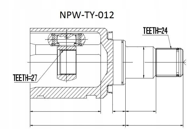 NPW-TY-012 NTY PRZEGUB WEWNĘTRZNY Numer katalogowy części NPW-TY-012