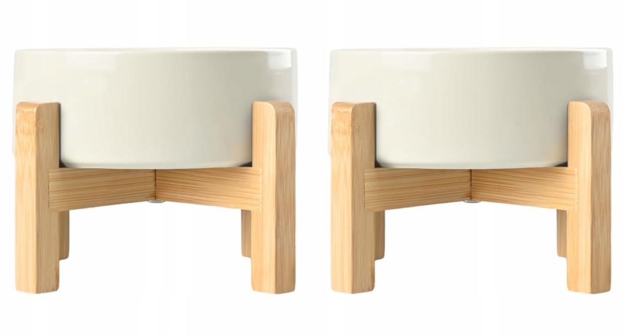 Levně Sada keramických misek na bambusovém stojanu 850 ml