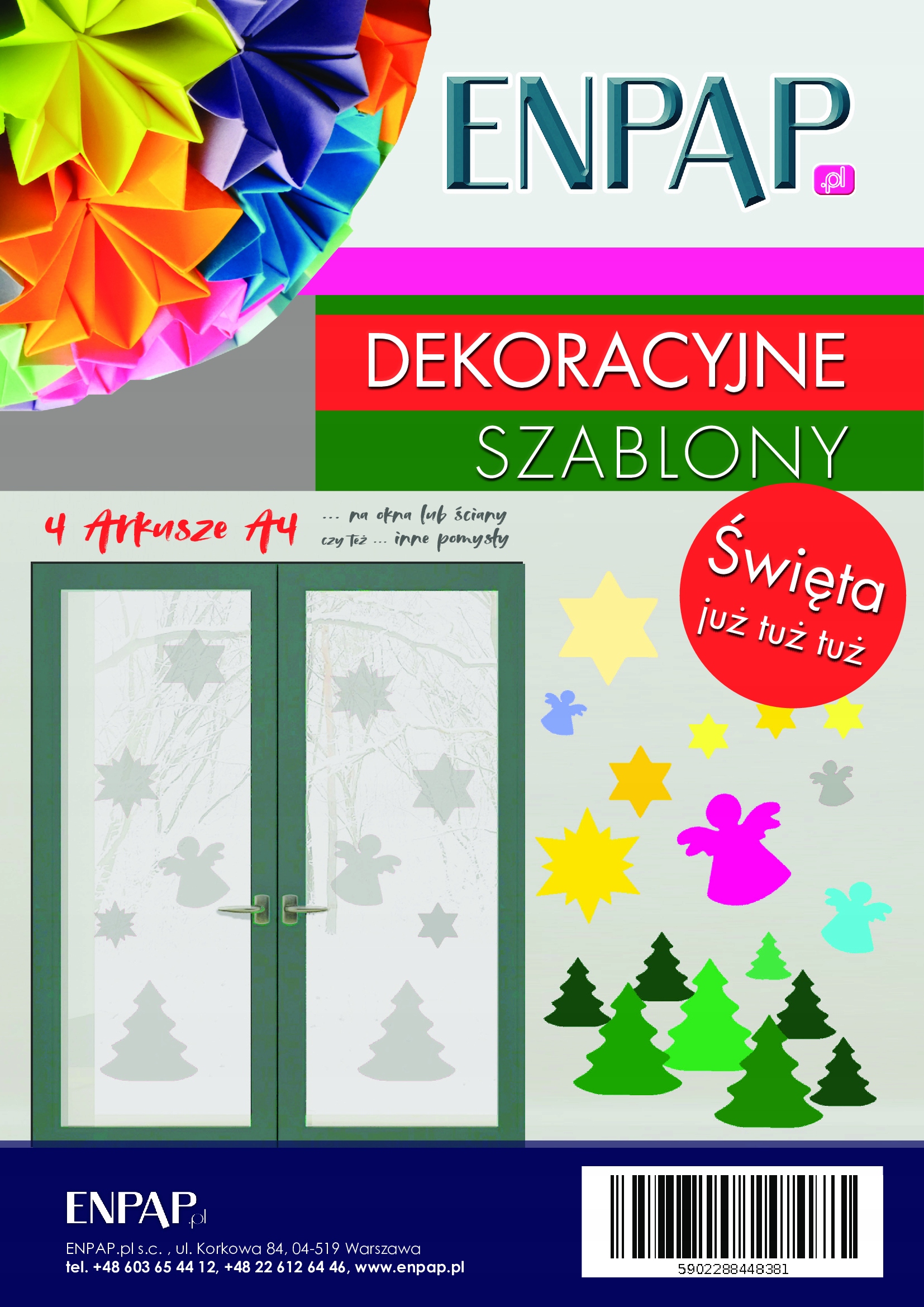 

Szablon Dekoracyjny Świąteczny Papierowy A4 4 Ark