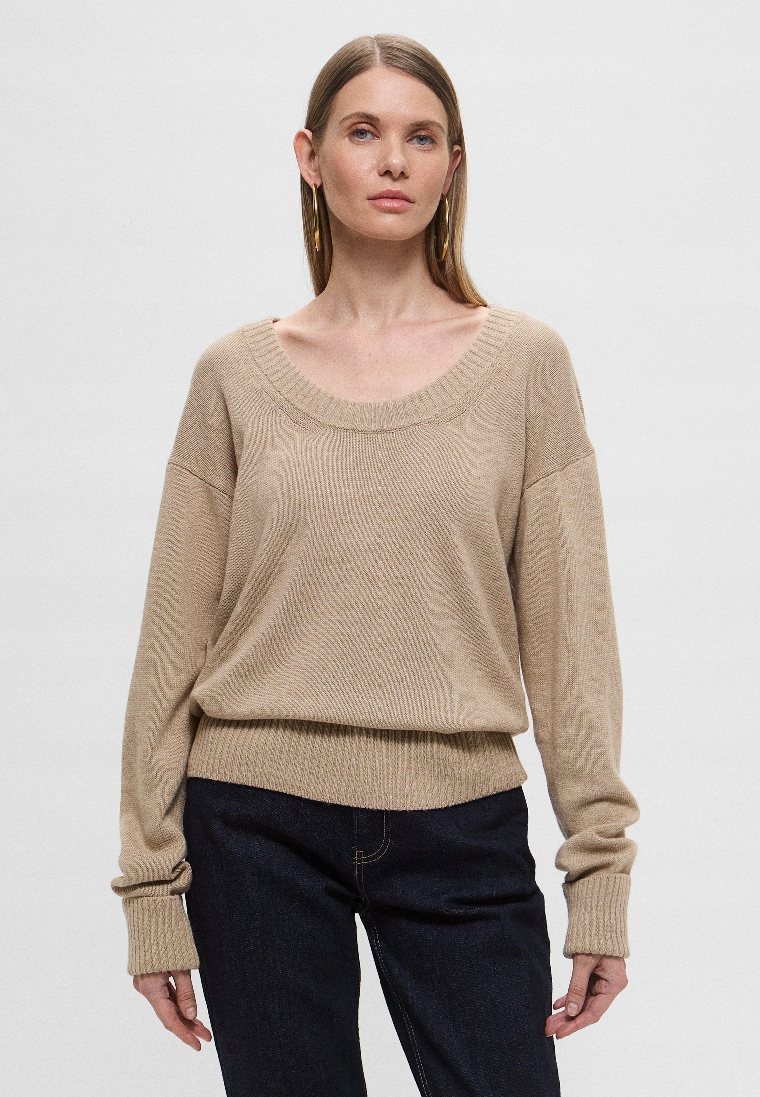 Tru Trussardi Béžový Volný Svetr (M)