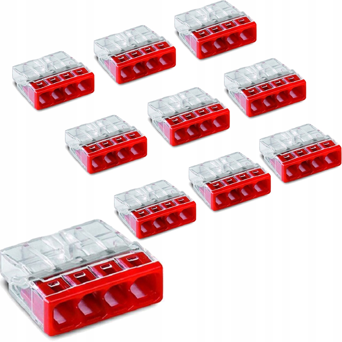 10x SZYBKOZŁĄCZKA KOSTKA ZŁĄCZKA NA DRUT 4x2,5mm