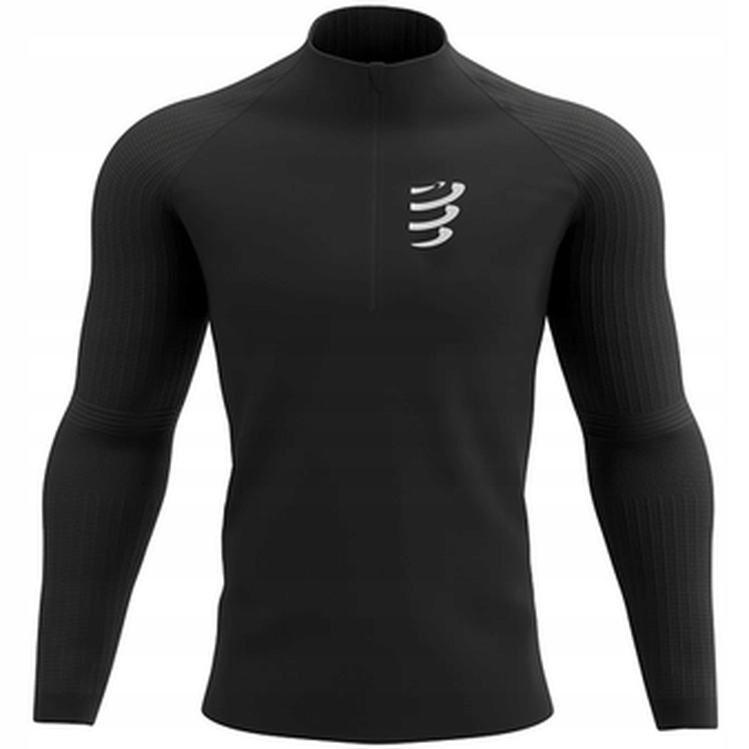 Bluza do Biegania Termiczna Compressport 3D Windproof Seamless Czarna Xs/s