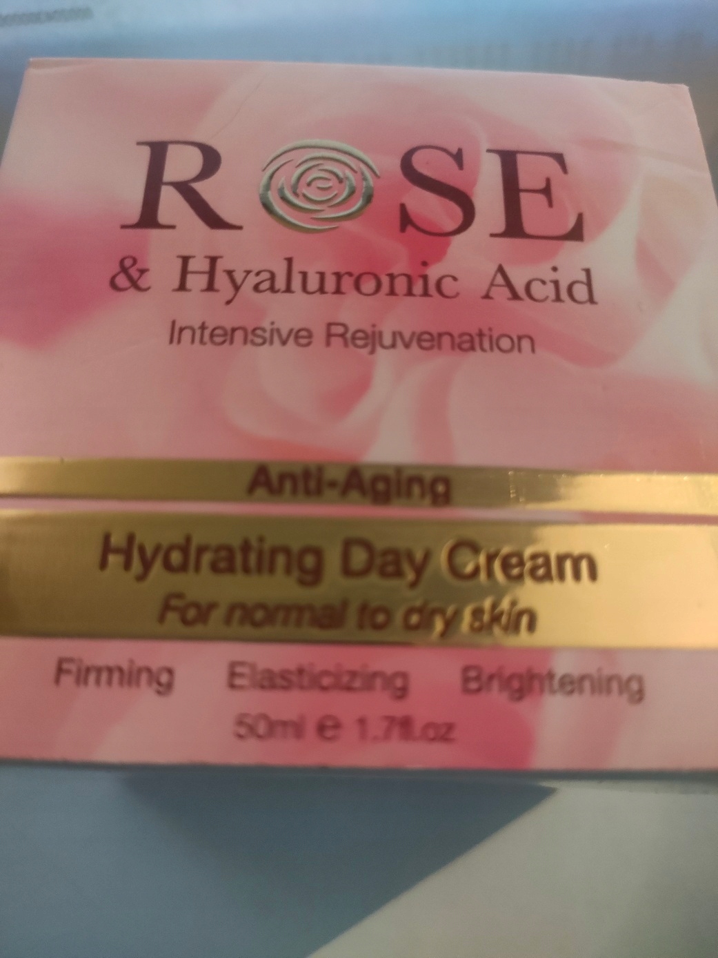 Hydratační krém proti stárnutí s čerstvou růží a kyselinou hyaluronovou 50 ml