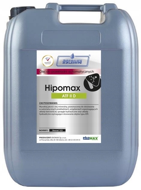 

Ekomax hipomax dexron II D Atf 20L