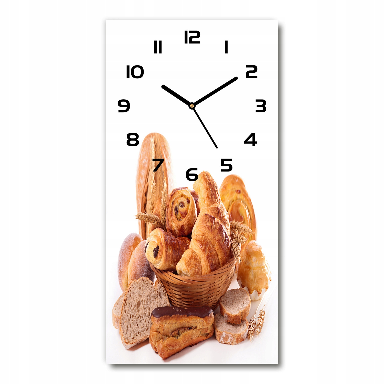 

Zegar ścienny cichy Pieczywo w koszu 30x60 pionowy