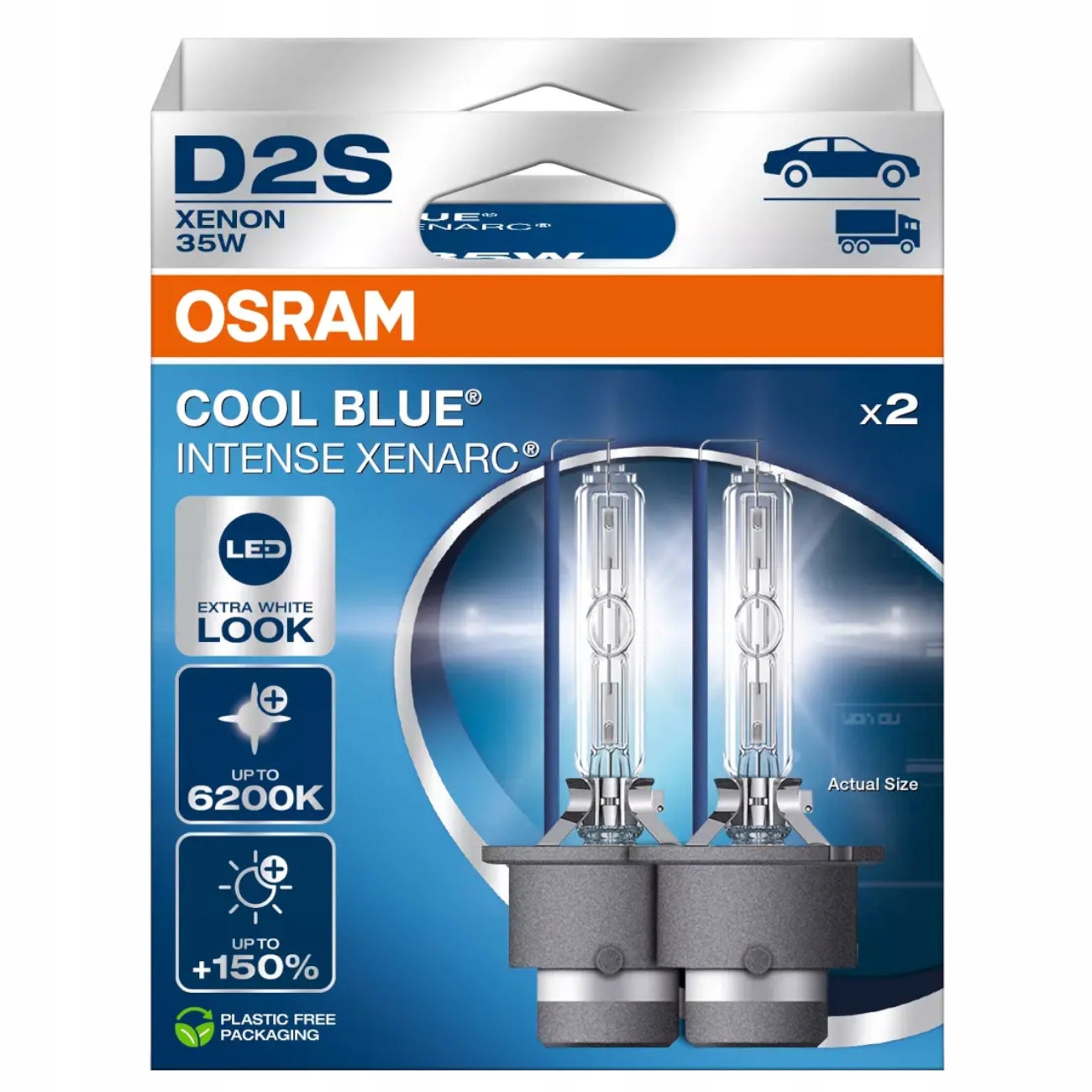 Osram D2S Cool Blue Intense Xenarc 6200K+150% 66240CBN Xenónová Žiarovka