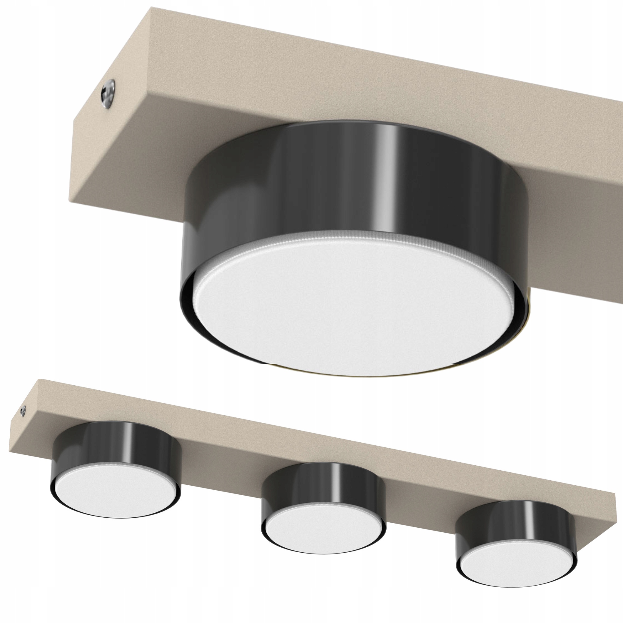 Lampa Sufitowa Plafon Led Loft GX53 Kaszmir Polska Lampa Ozdobna 3pkt