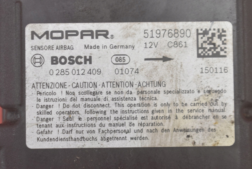 SENSOR MODULE AIRBAG AIRBAG 51976890 OPEL COMBO D 11-20