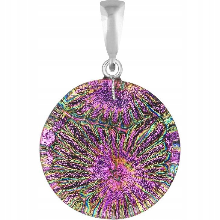 Dámský přívěsek Harf růžové sklo murano kolečko